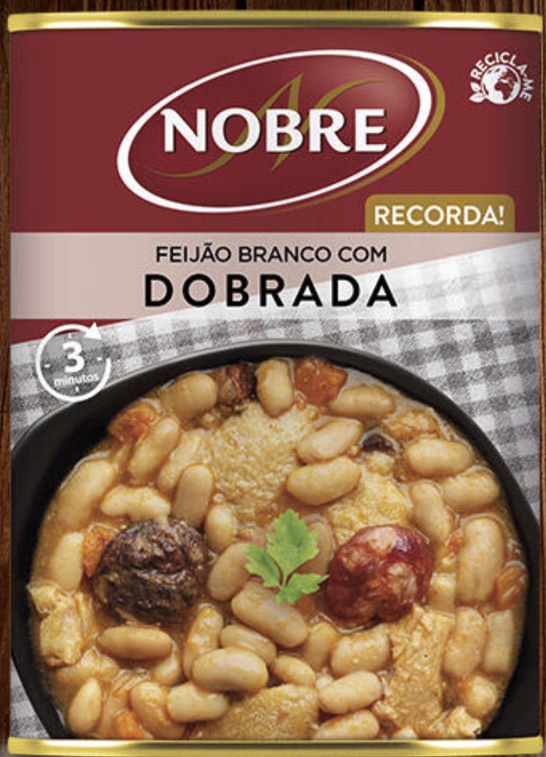 Lata Nobre Feijão Branco com Dobrada 420 g