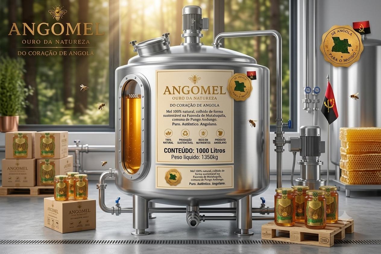 Angomel — produção em tanque de 1000 litros para granel